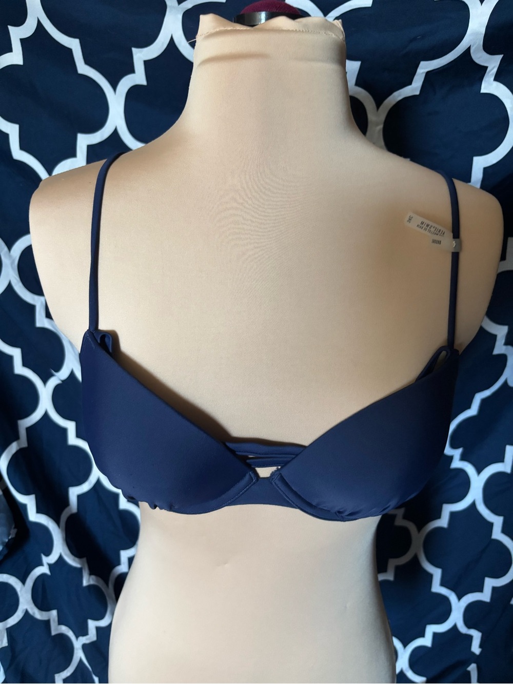Aerie Brooke Swim Navy  Strappy push-up bra